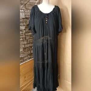 Free People Black Midi Dress